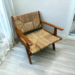 Teak & Rush Lounge Chair