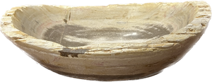 Oval Natural Petrified Wood Bowl