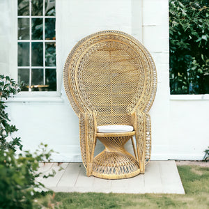 Extra Large Natural Queen Peacock Chair
