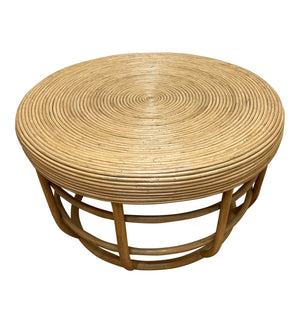 Pencil Reed & Rattan Round Coffee Table or Side Table