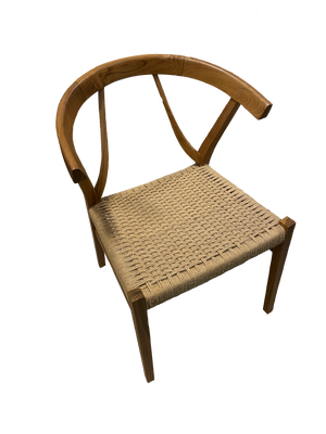 Wishbone Dining Chair - Natural Teak & Danish Cord