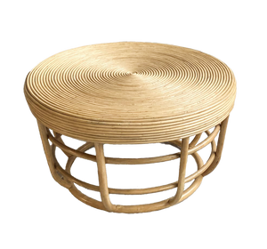 Pencil Reed & Rattan Round Coffee Table or Side Table