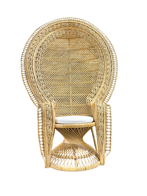 Extra Large Natural Queen Peacock Chair