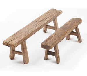Rustic A-Frame Natural Wood Bench
