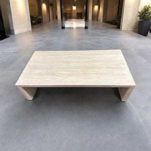 Floating Natural Reclaimed Elm Wood Coffee Table