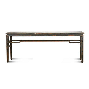 Handmade Black Distressed Asian Console Table