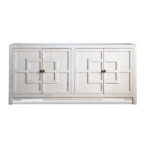 Key Cabinet 4 Door Distressed White