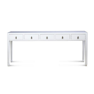 5 Drawer Console Table - White