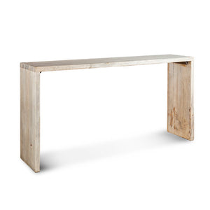 Greywash Natural Elm Console Table