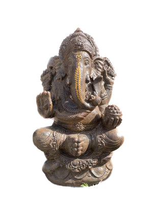 40" Ganesha in brown with gold