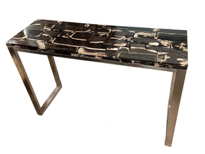 Lanikai Petrified Wood Console Table