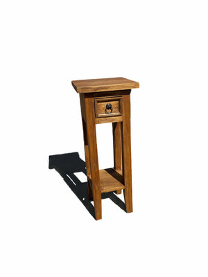 Natural 1 Drawer Pedestal Table