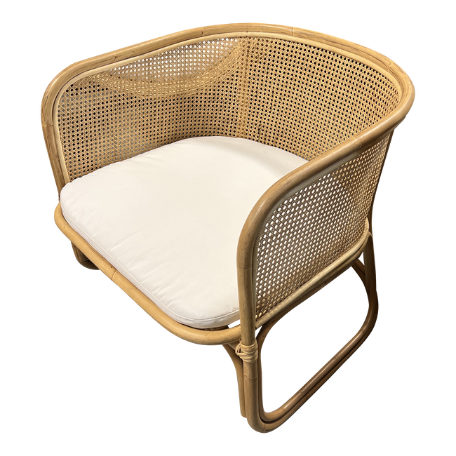 Cozy Rattan Cane Lounger