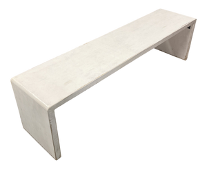 White Washed Waterfall Bench